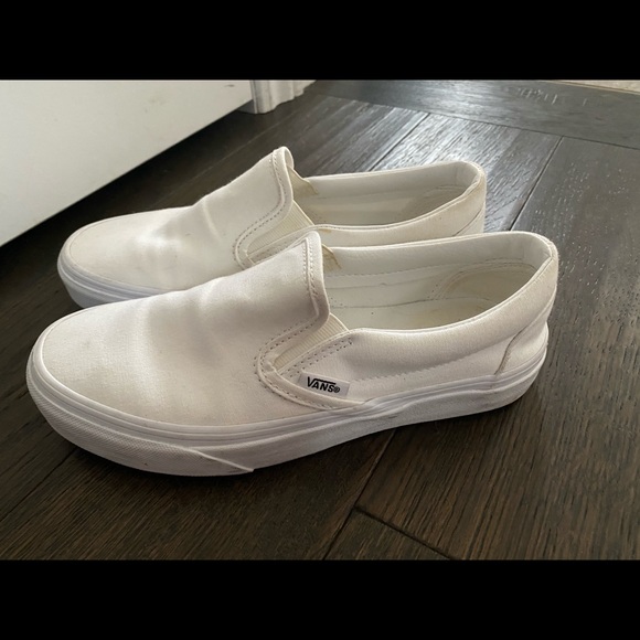 unisex white vans men’s 5, women’s 6.5 - Picture 2 of 3
